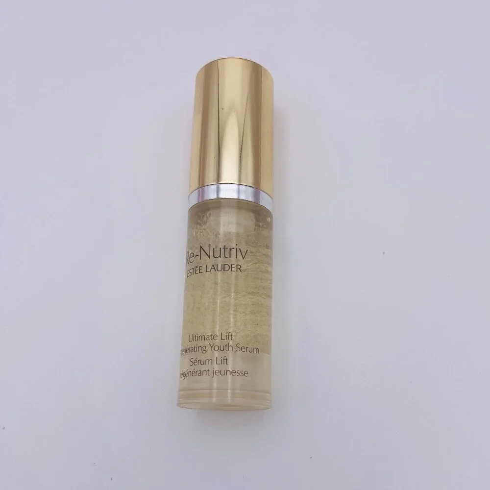 Estee Lauder Beauty Set-Air Pink Pouch,Lipstick,Mascara,Serum,Re-Nutriv-8pc-NEW